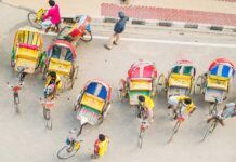 Moving Museums: Why UNESCO Declared Dhaka’s Rickshaw Art a World Heritage Colorful hand-painted back panel of a cycle rickshaw on the streets of Dhaka.